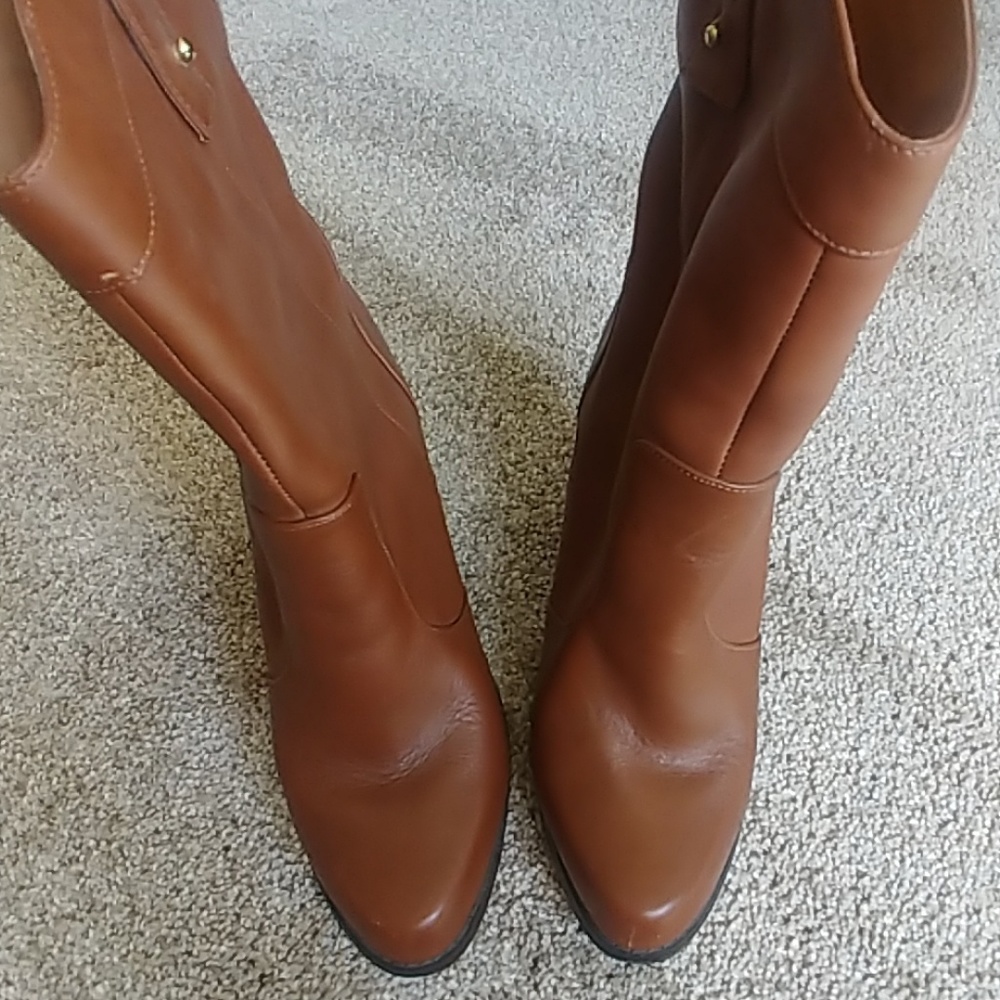 Brown leather boots - Picture 5 of 5